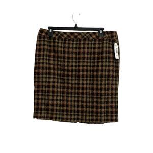 Pendleton Autumn Chic Plaid Wool Pencil Skirt
